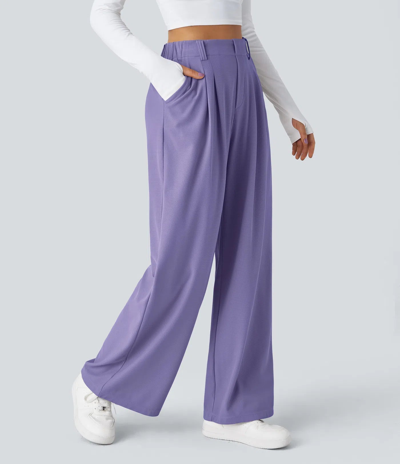 Sara | Pantaloni eleganti elasticizzati a gamba ampia