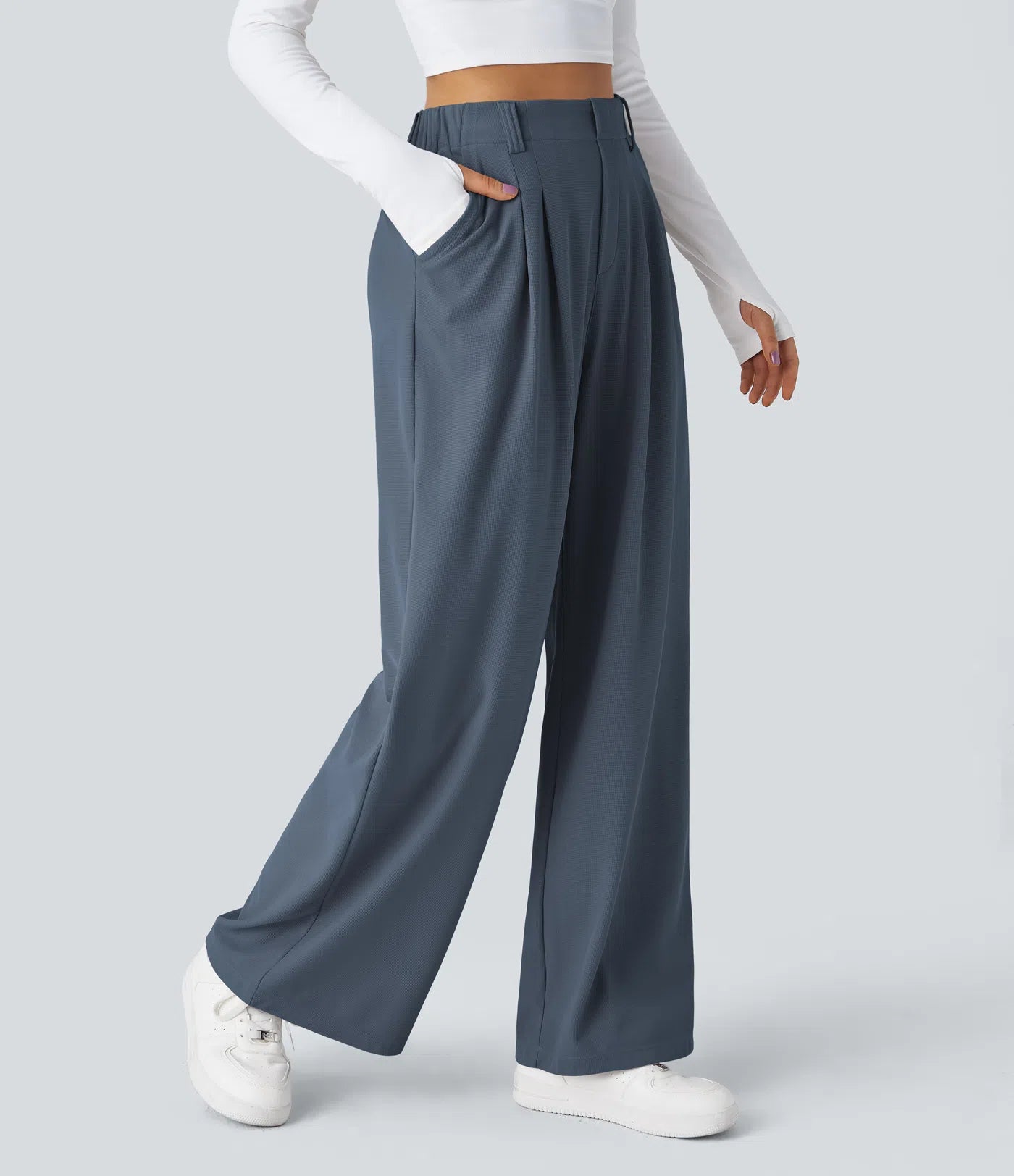 Sara | Pantaloni eleganti elasticizzati a gamba ampia