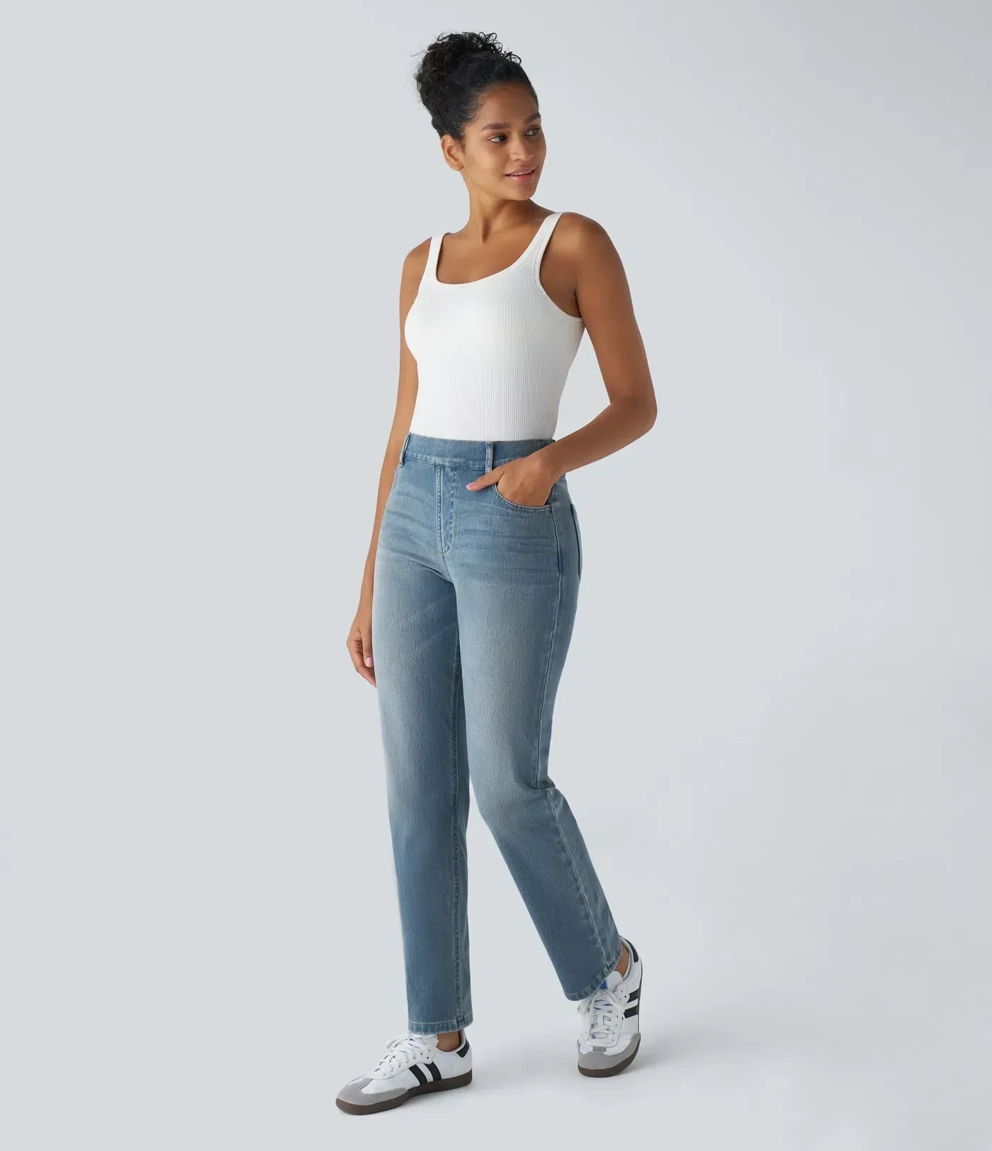 Franca | Pantaloni elasticizzati e comodi a vita alta