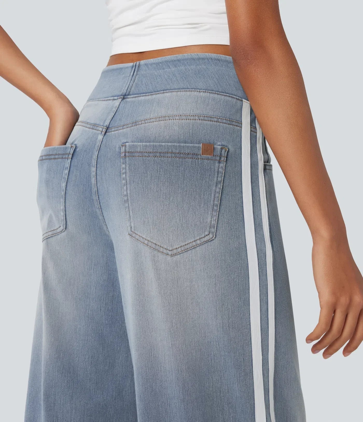 Bianca | Pantaloni comodi ed elastici con tasche profonde e raffinate