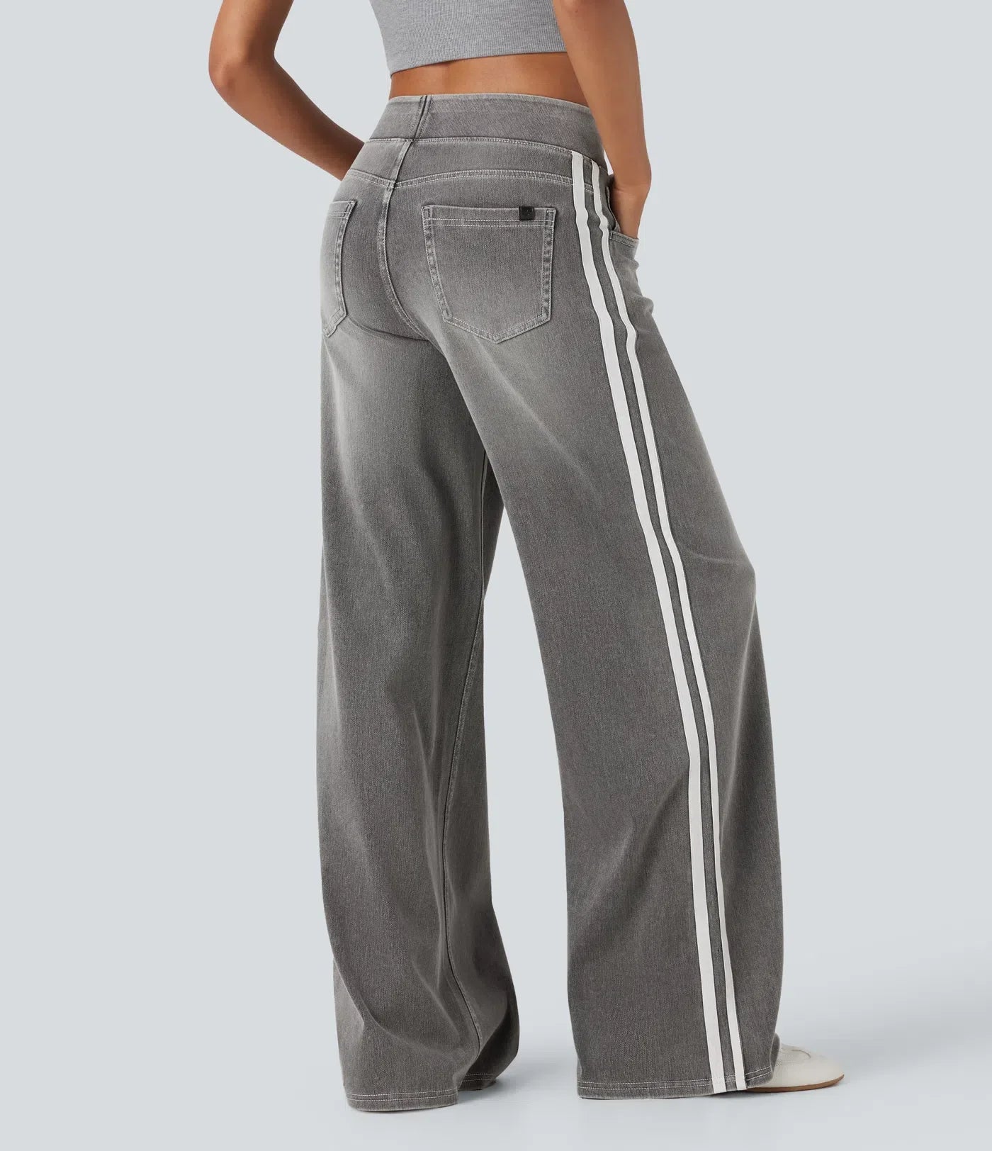 Bianca | Pantaloni comodi ed elastici con tasche profonde e raffinate
