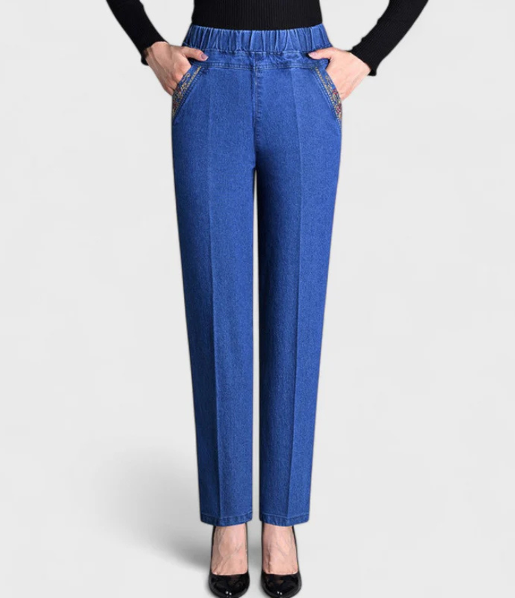 Maira | Jeans da donna con tasche laterali e vita elastica