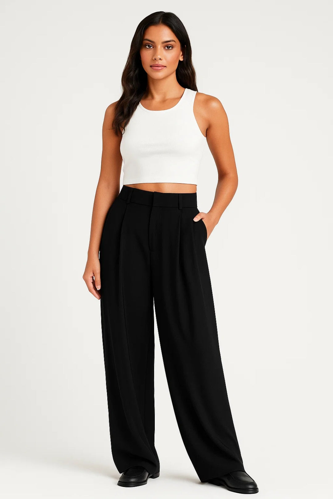 Pantaloni a gamba larga | Vita alta | Intramontabili ed eleganti