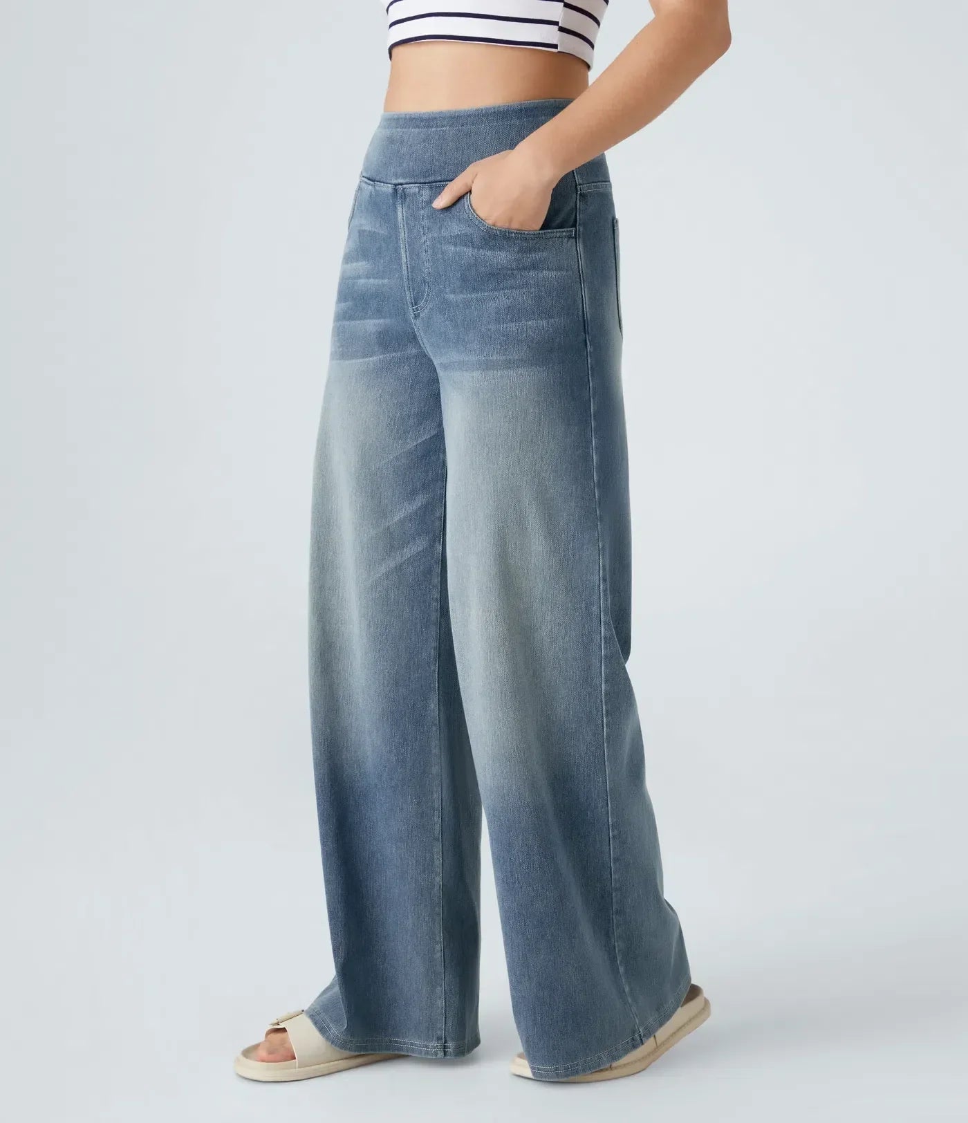Elsa | Pantaloni comodi ed elastici a vita alta