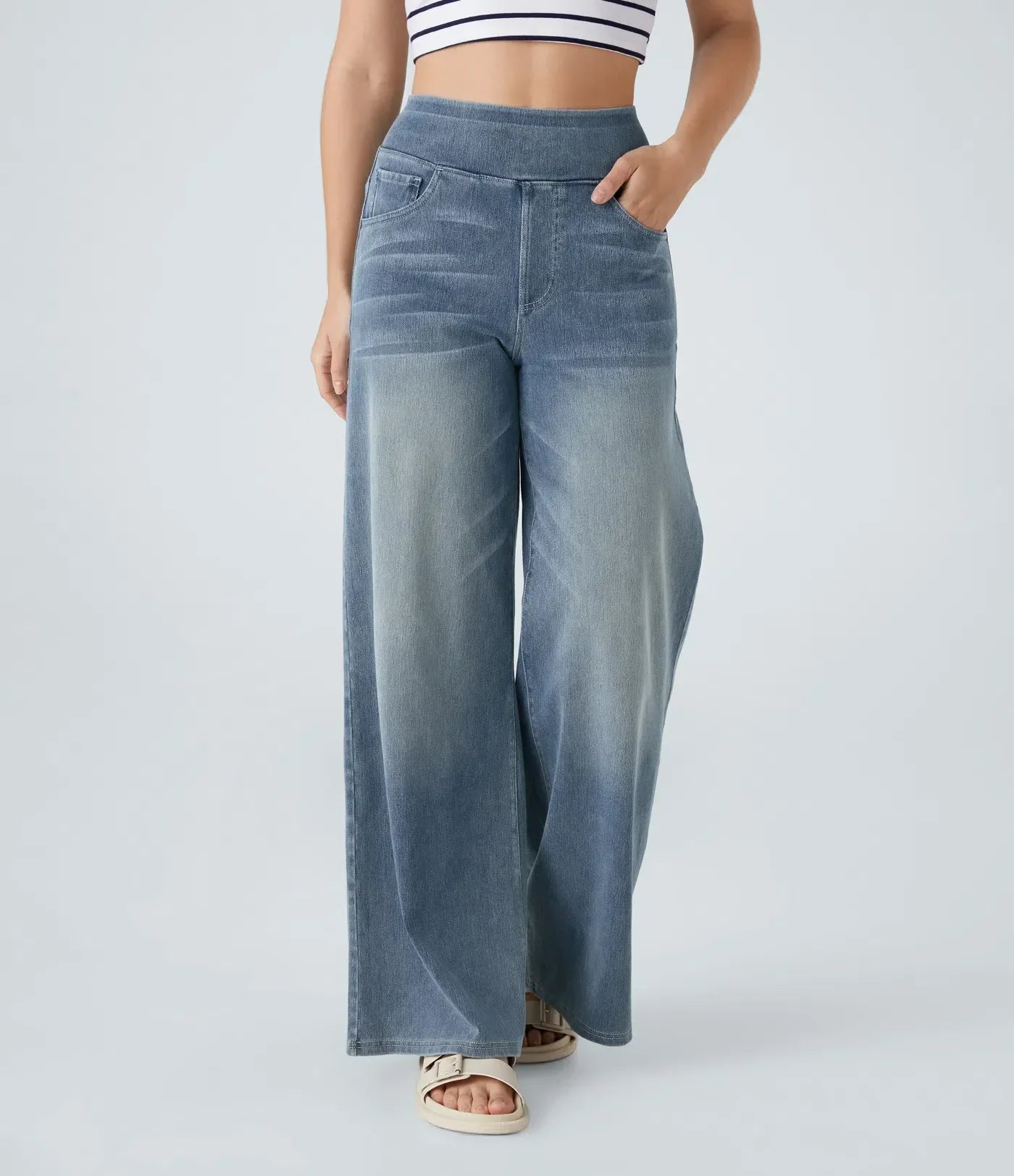 Elsa | Pantaloni comodi ed elastici a vita alta