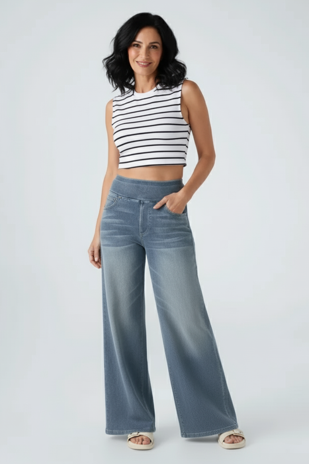 Elsa | Pantaloni comodi ed elastici a vita alta