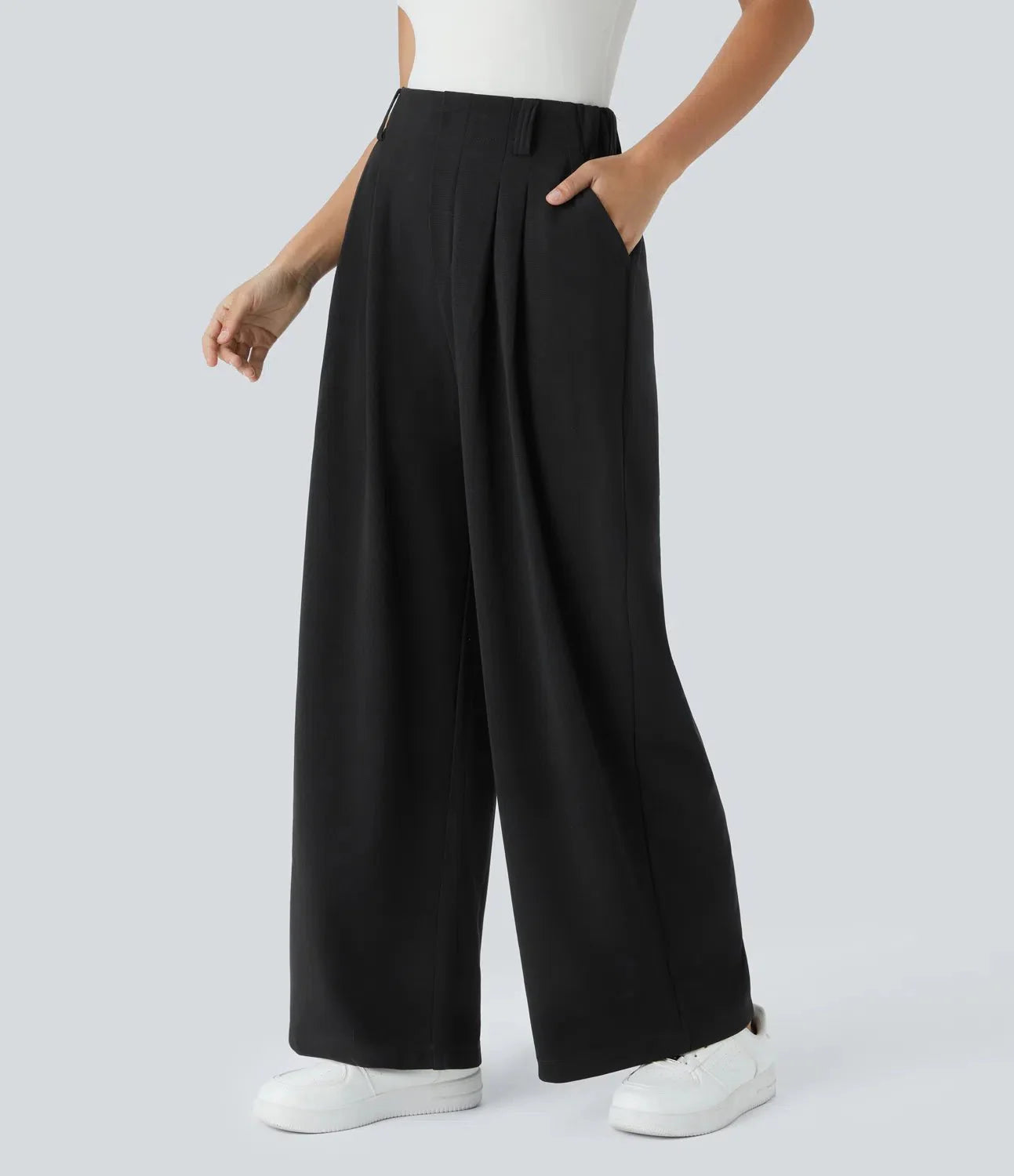Sara | Pantaloni eleganti elasticizzati a gamba ampia