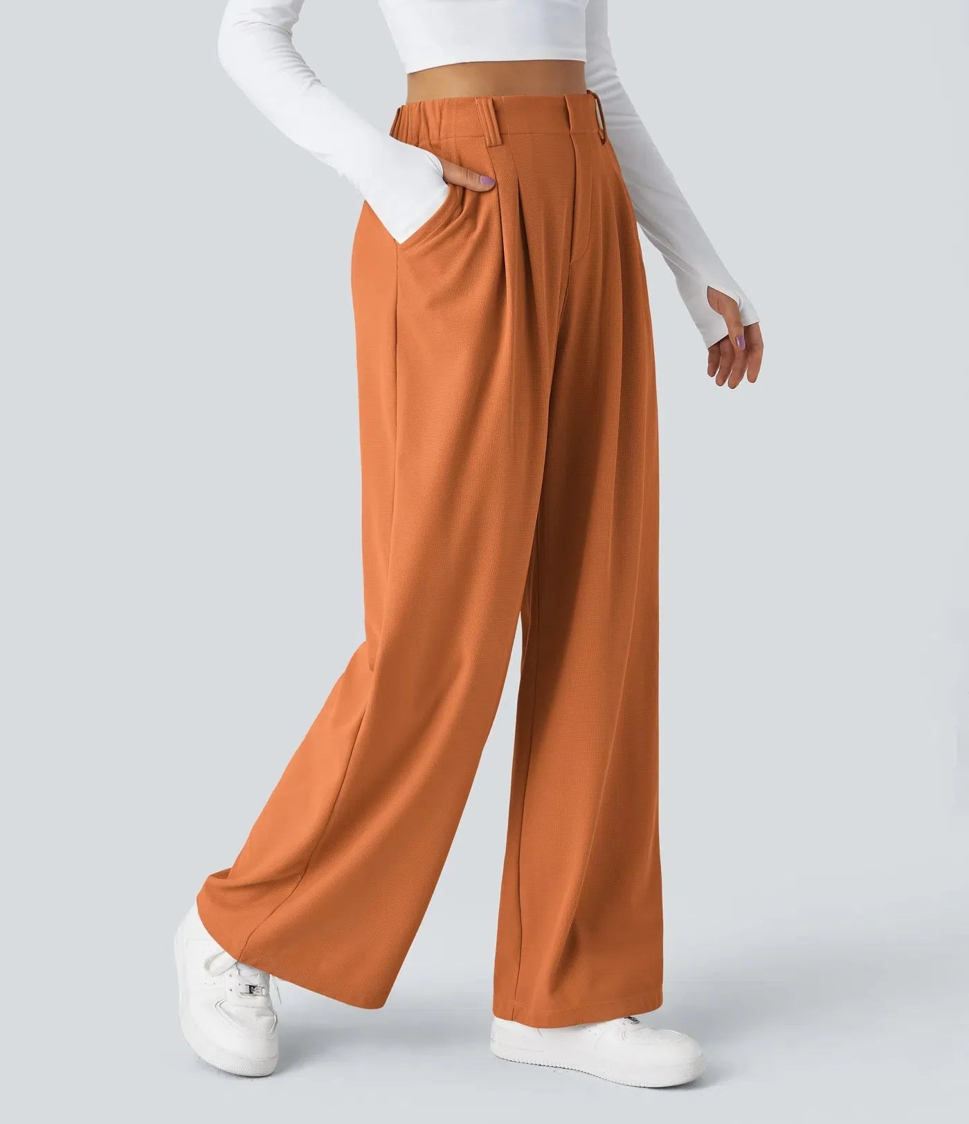 Sara | Pantaloni eleganti elasticizzati a gamba ampia