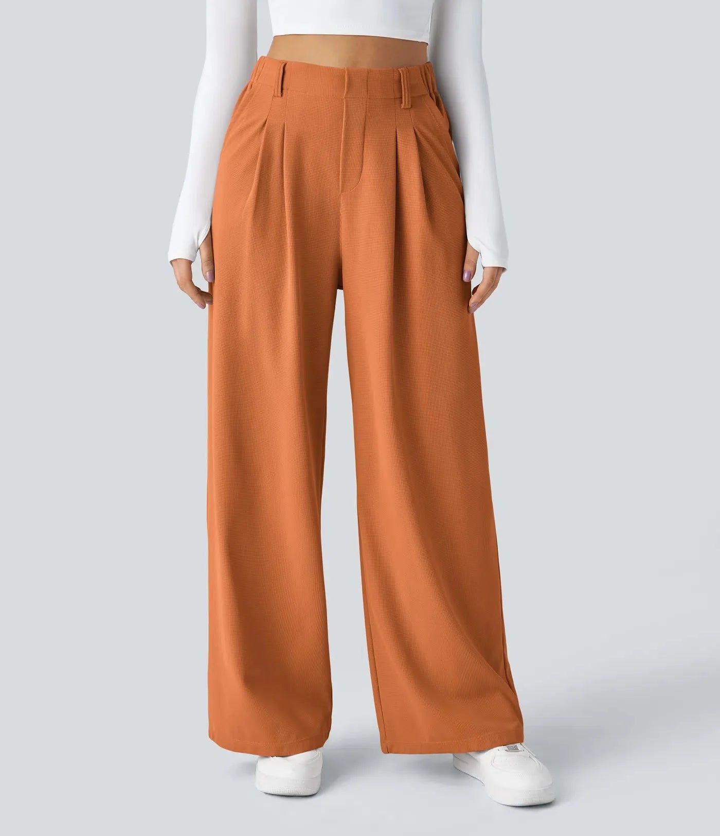 Sara | Pantaloni eleganti elasticizzati a gamba ampia