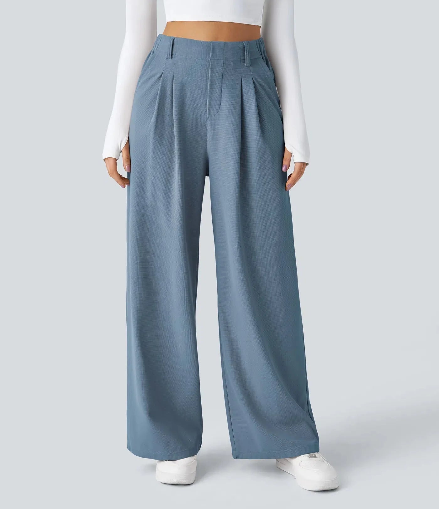 Sara | Pantaloni eleganti elasticizzati a gamba ampia