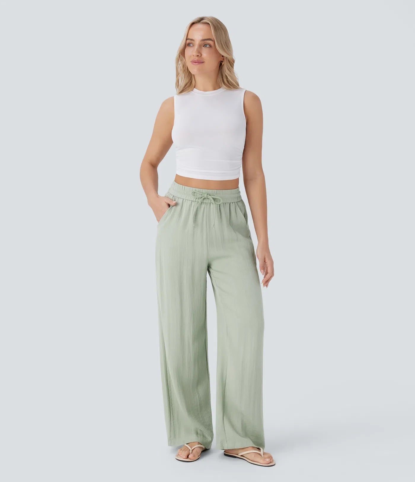Elena | Pantaloni comodi e leggeri in lino con gambe eleganti | 1+1 gratis