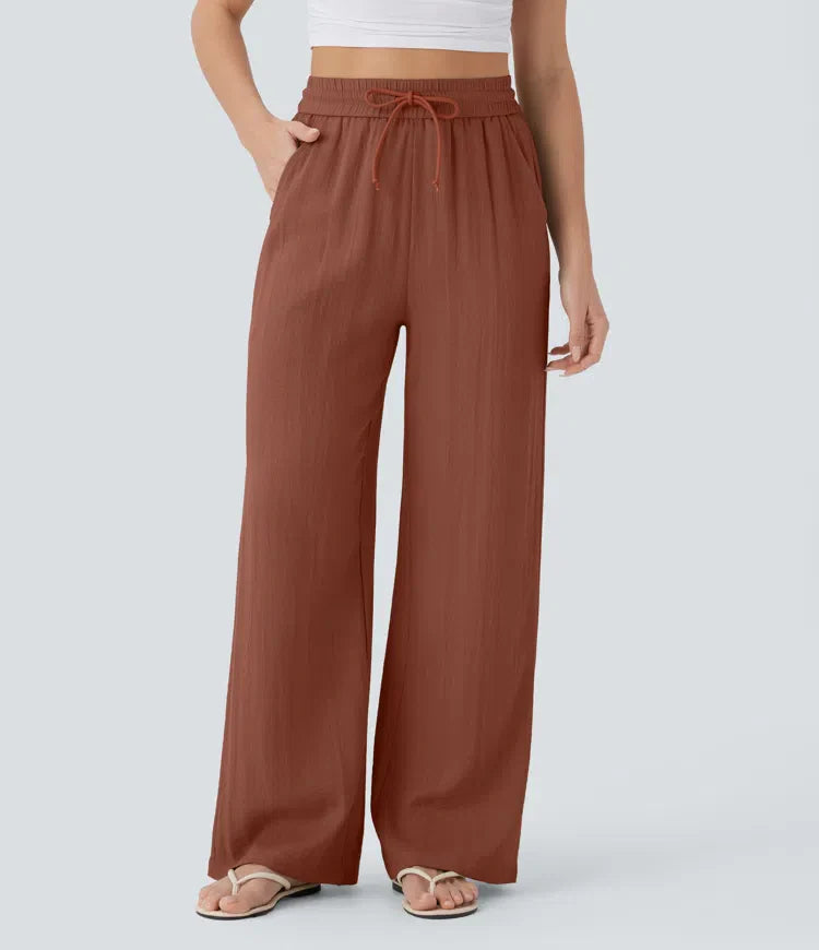 Elena | Pantaloni comodi e leggeri in lino con gambe eleganti | 1+1 gratis