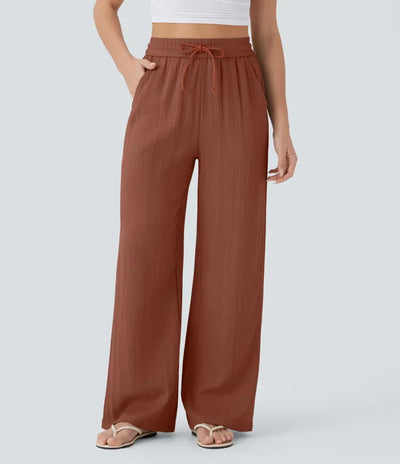 Elena | Pantaloni comodi e leggeri in lino con gambe eleganti | 1+1 gratis