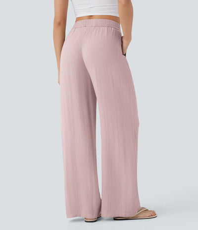Elena | Pantaloni comodi e leggeri in lino con gambe eleganti | 1+1 gratis