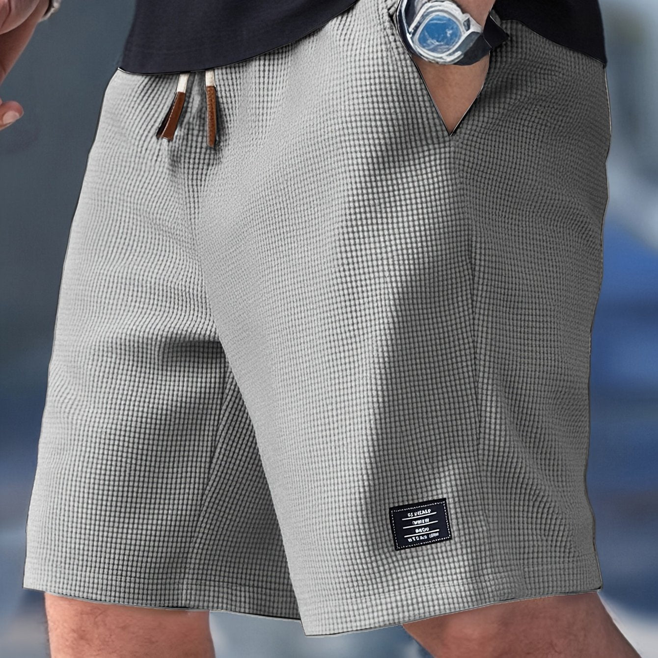 George | Pantaloni Estivi Corti in Maglia Waffle