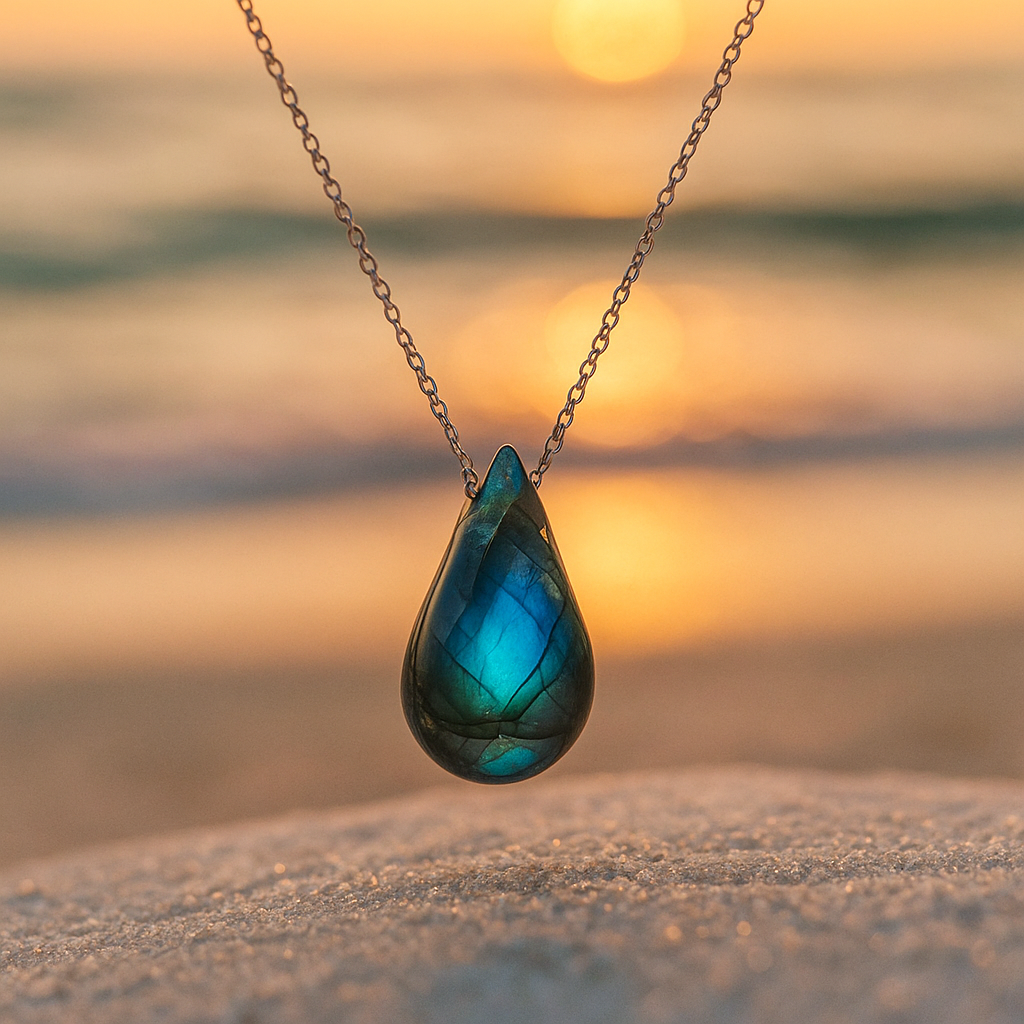 Lacrima del Mare | Collana in labradorite