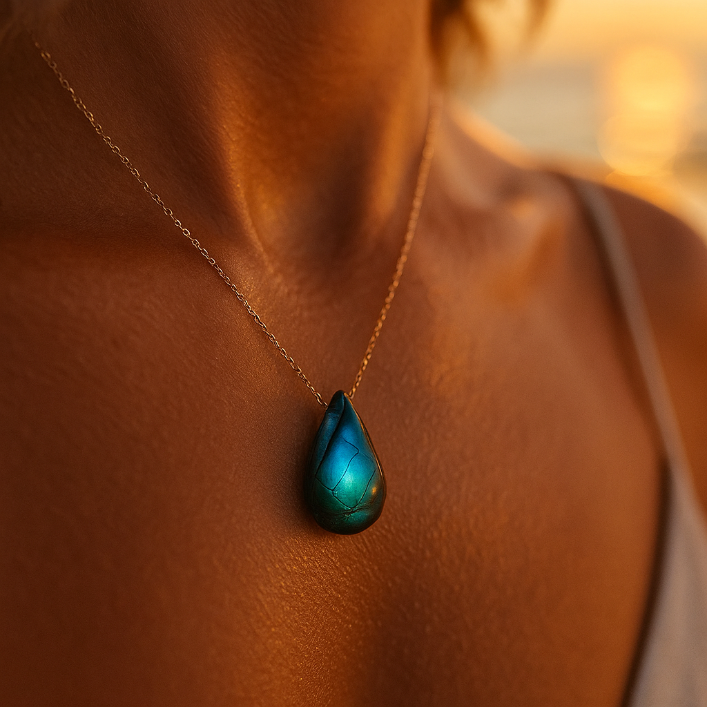 Lacrima del Mare | Collana in labradorite