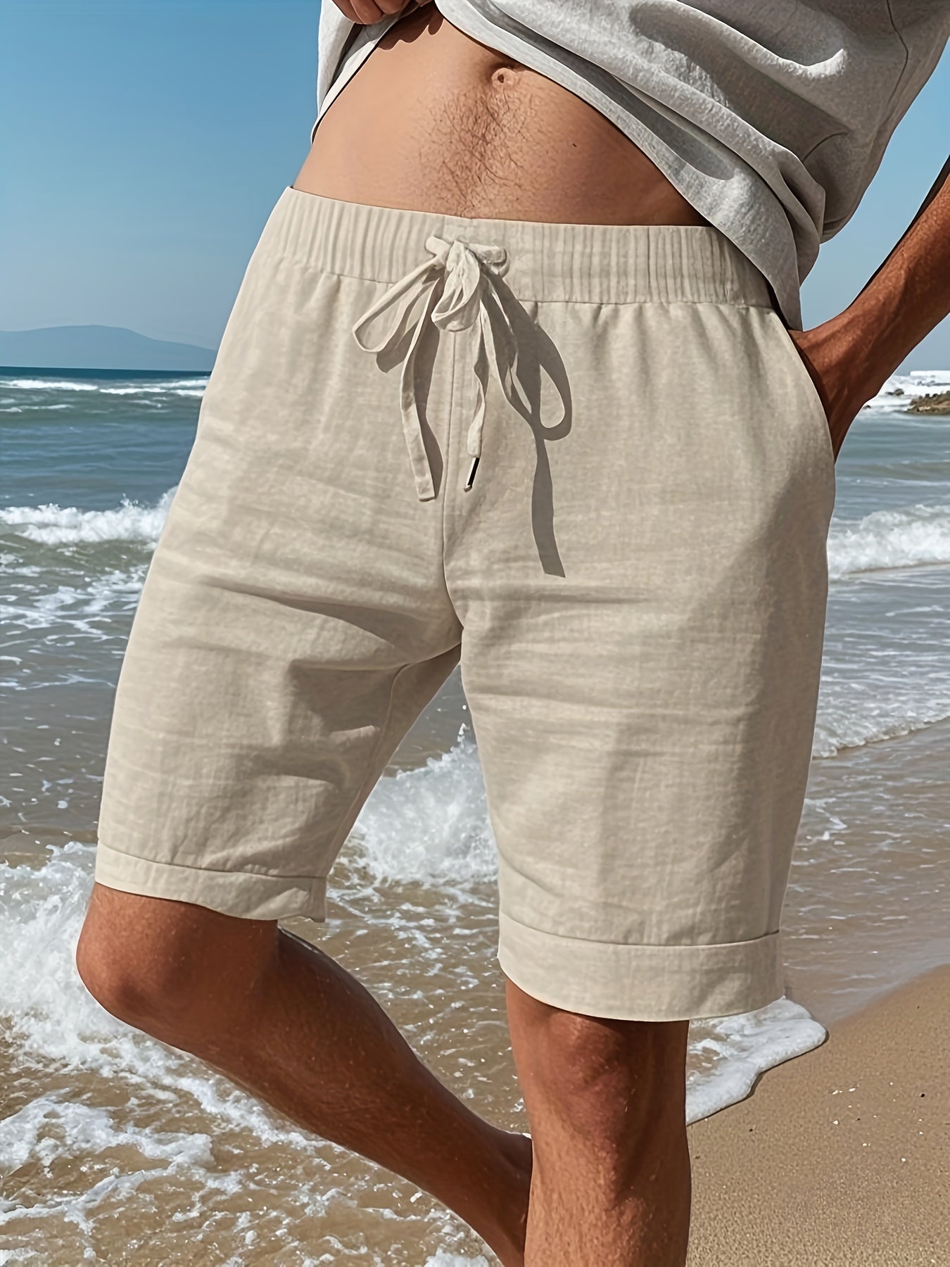 Colin | Pantaloni Corti in Lino Ideali per la Spiaggia