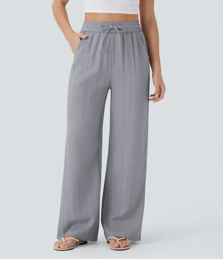 Elena | Pantaloni comodi e leggeri in lino con gambe eleganti | 1+1 gratis