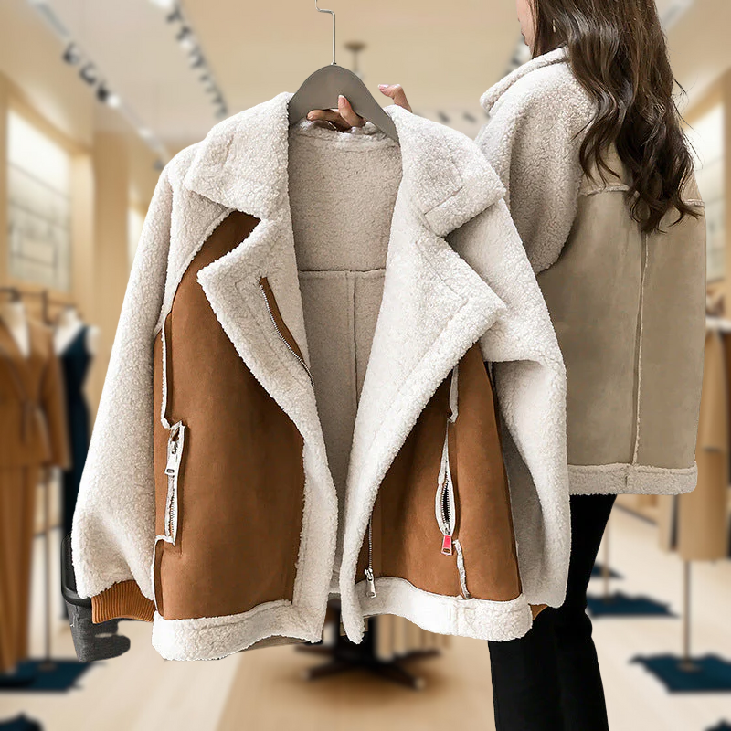 Erin™ | Giacca Zip-Up in Finta Pelliccia
