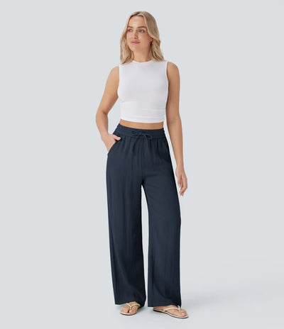 Elena | Pantaloni comodi e leggeri in lino con gambe eleganti | 1+1 gratis