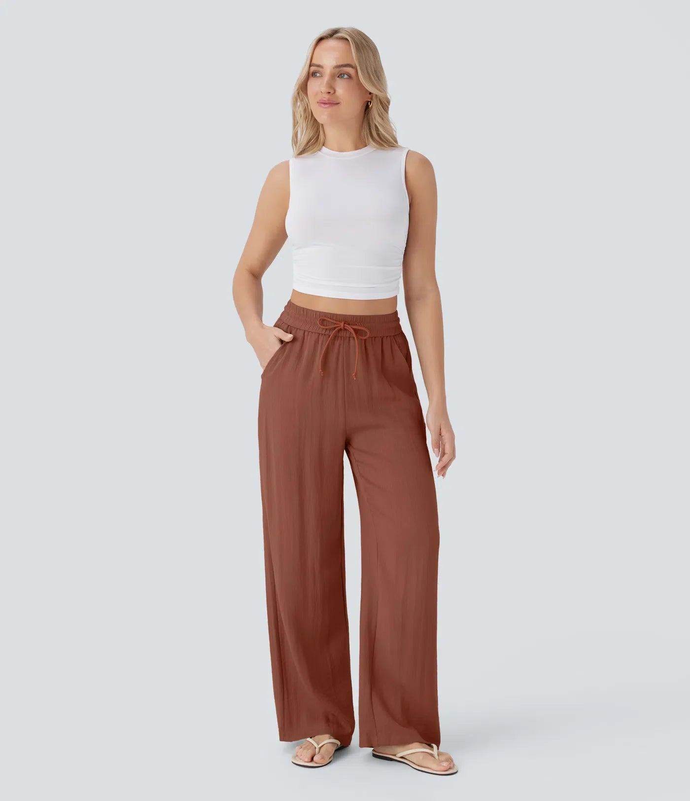 Elena | Pantaloni comodi e leggeri in lino con gambe eleganti | 1+1 gratis