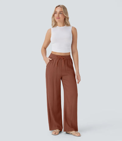 Elena | Pantaloni comodi e leggeri in lino con gambe eleganti | 1+1 gratis