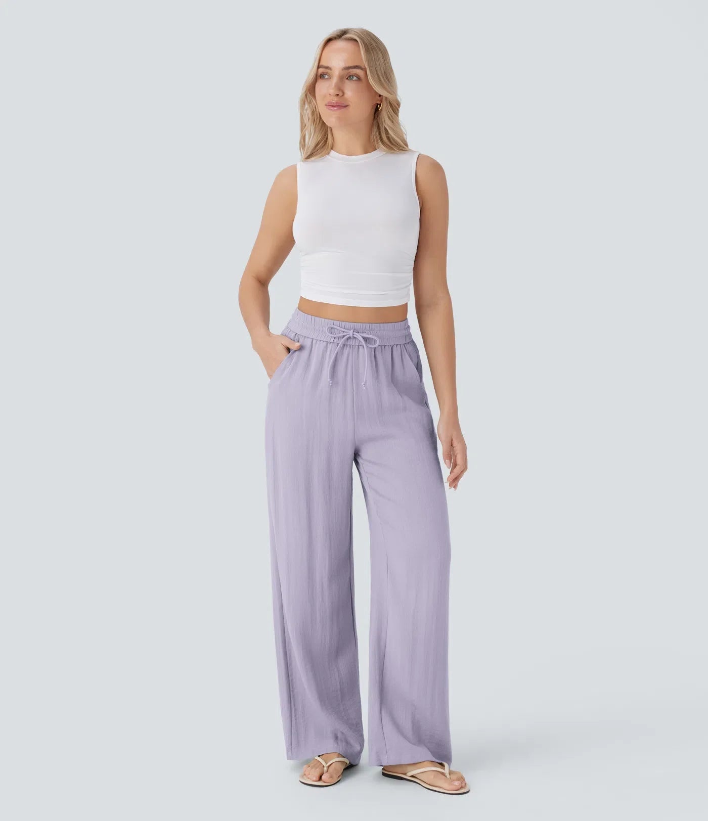 Elena | Pantaloni comodi e leggeri in lino con gambe eleganti | 1+1 gratis