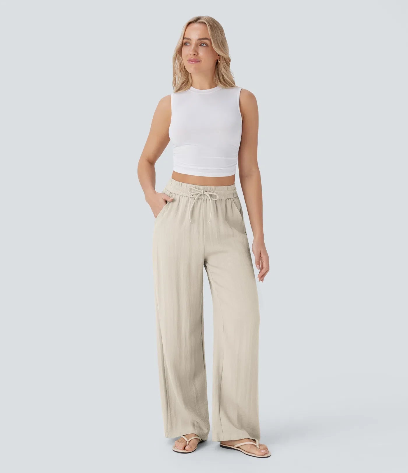 Elena | Pantaloni comodi e leggeri in lino con gambe eleganti | 1+1 gratis