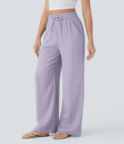 Elena | Pantaloni comodi e leggeri in lino con gambe eleganti | 1+1 gratis