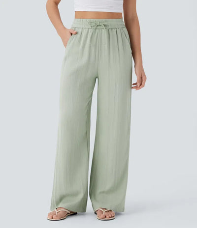 Elena | Pantaloni comodi e leggeri in lino con gambe eleganti | 1+1 gratis