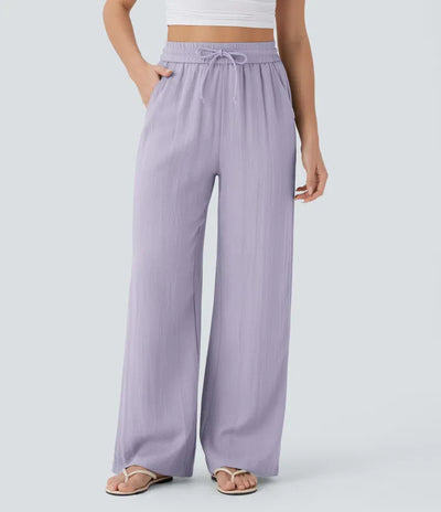 Elena | Pantaloni comodi e leggeri in lino con gambe eleganti | 1+1 gratis