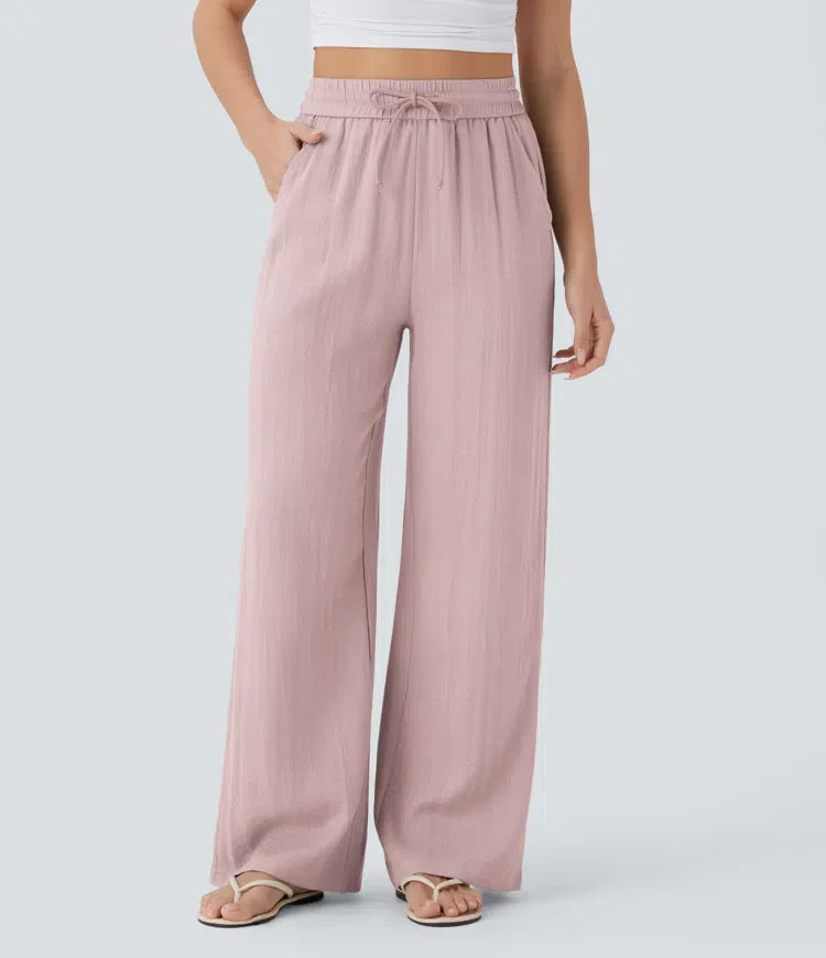 Elena | Pantaloni comodi e leggeri in lino con gambe eleganti | 1+1 gratis