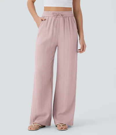 Elena | Pantaloni comodi e leggeri in lino con gambe eleganti | 1+1 gratis