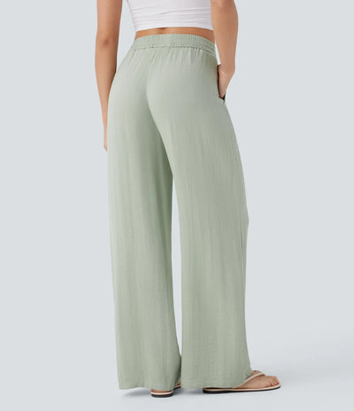 Elena | Pantaloni comodi e leggeri in lino con gambe eleganti | 1+1 gratis