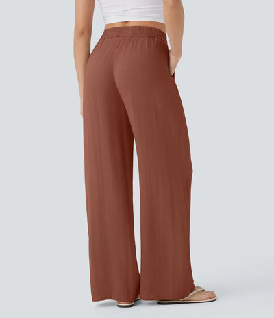 Elena | Pantaloni comodi e leggeri in lino con gambe eleganti | 1+1 gratis