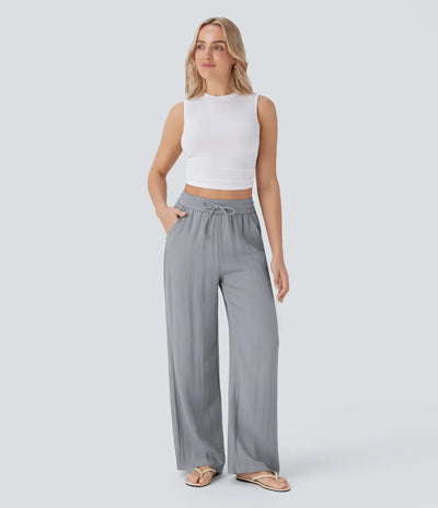 Elena | Pantaloni comodi e leggeri in lino con gambe eleganti | 1+1 gratis