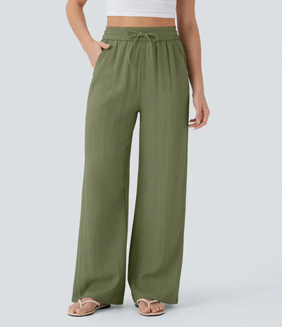 Elena | Pantaloni comodi e leggeri in lino con gambe eleganti | 1+1 gratis