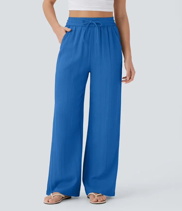 Elena | Pantaloni comodi e leggeri in lino con gambe eleganti | 1+1 gratis