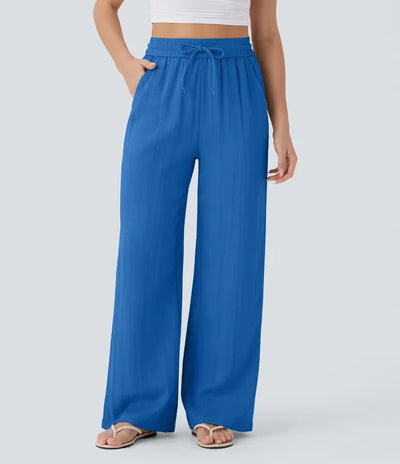 Elena | Pantaloni comodi e leggeri in lino con gambe eleganti | 1+1 gratis
