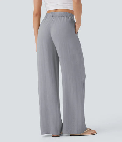 Elena | Pantaloni comodi e leggeri in lino con gambe eleganti | 1+1 gratis