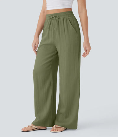 Elena | Pantaloni comodi e leggeri in lino con gambe eleganti | 1+1 gratis
