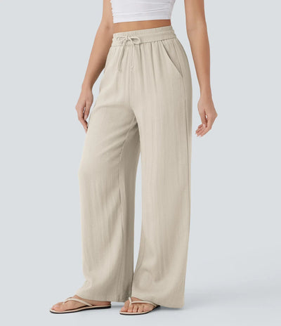 Elena | Pantaloni comodi e leggeri in lino con gambe eleganti | 1+1 gratis
