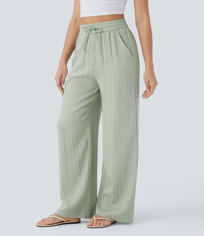 Elena | Pantaloni comodi e leggeri in lino con gambe eleganti | 1+1 gratis