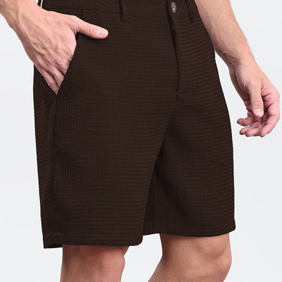 Graham | Pantaloni Corti Eleganti in Tessuto a Nido d'Api