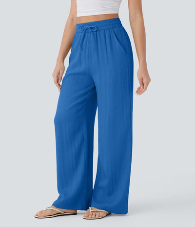 Elena | Pantaloni comodi e leggeri in lino con gambe eleganti | 1+1 gratis