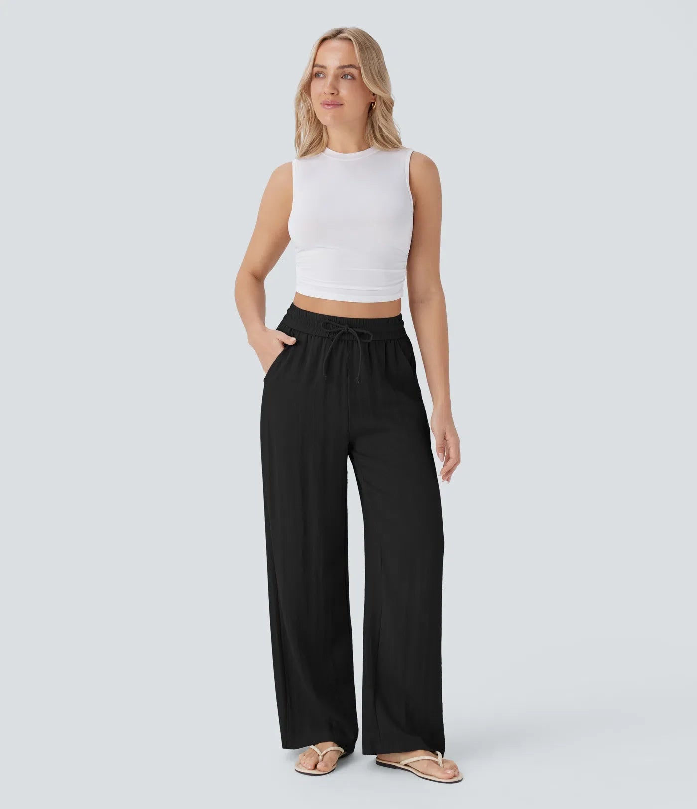 Elena | Pantaloni comodi e leggeri in lino con gambe eleganti | 1+1 gratis