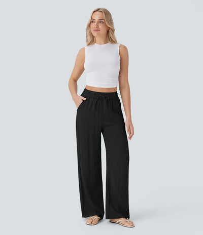 Elena | Pantaloni comodi e leggeri in lino con gambe eleganti | 1+1 gratis