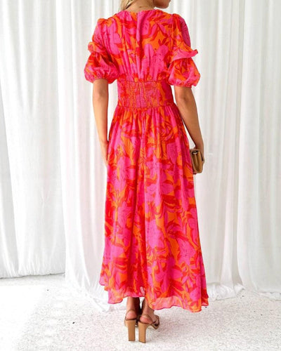 Alva™ | Abito Maxi con Maniche a Palloncino