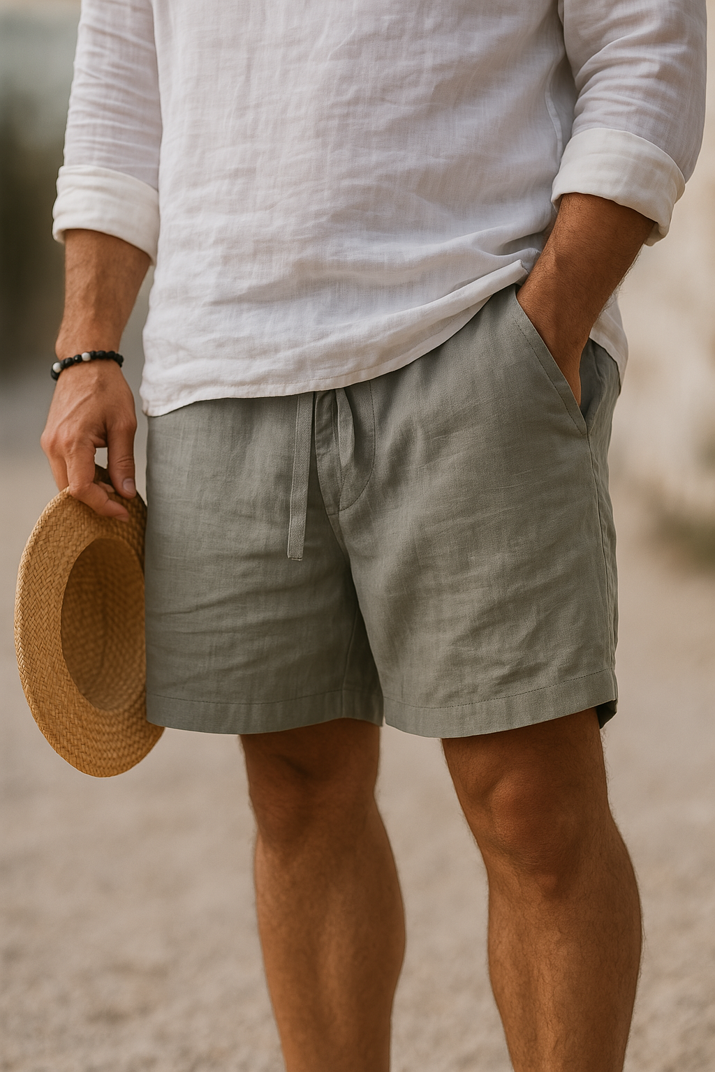 Edward | Pantaloni Corti Estivi in Lino Premium